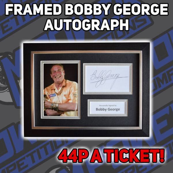 Bobby George A4 Framed Autograph