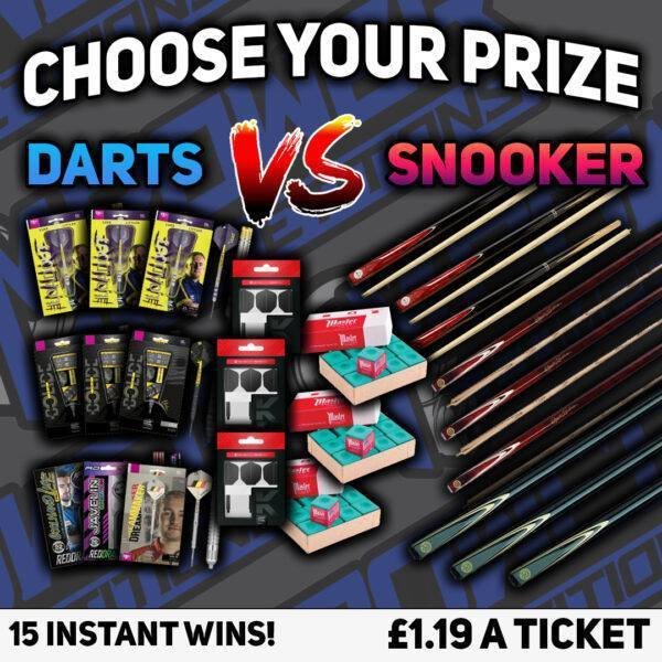 DARTS VS SNOOKER INSTANT WIN COMPETITION
