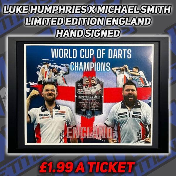 Luke Humphries x Michael Smith Hand Signed Card